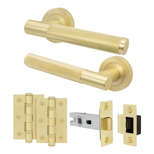 Satin brass internal door - internal,