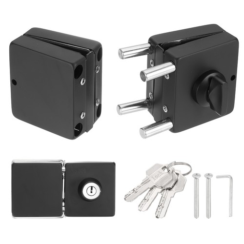 Glass door lock square double - glass,
