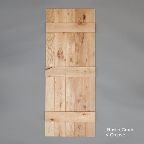 Grooved solid oak - grooved, internal