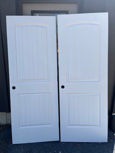 Two solid wood - , doors