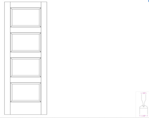 Red oak panel - oak, 4