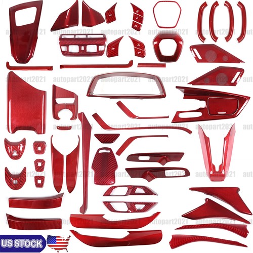 Red real carbon fiber interior - red,