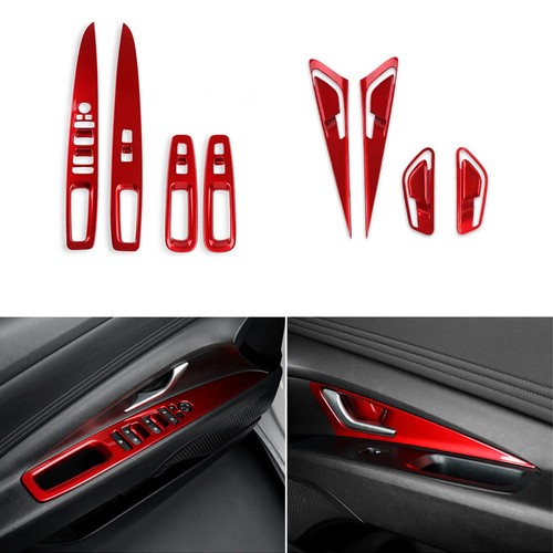 Red inner door handle cover - red,